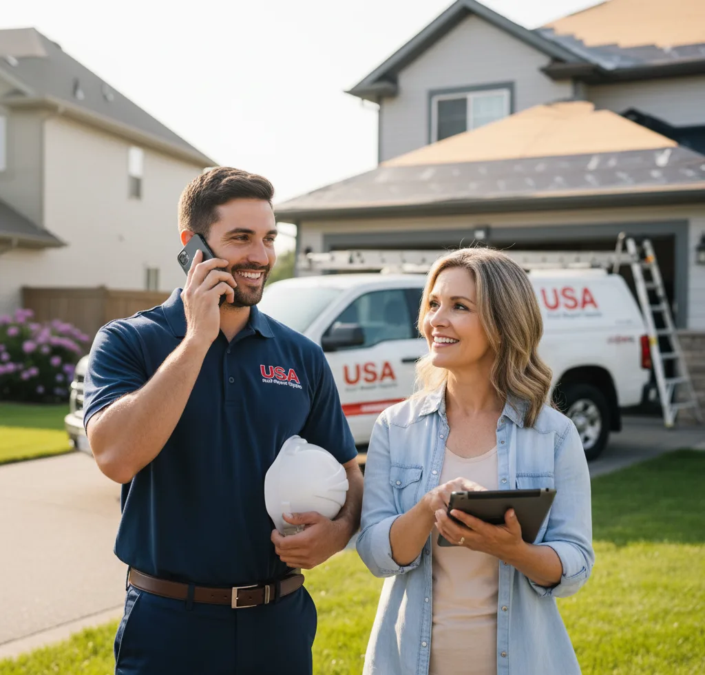 USA Roof Repair Experts customer support in Jennings